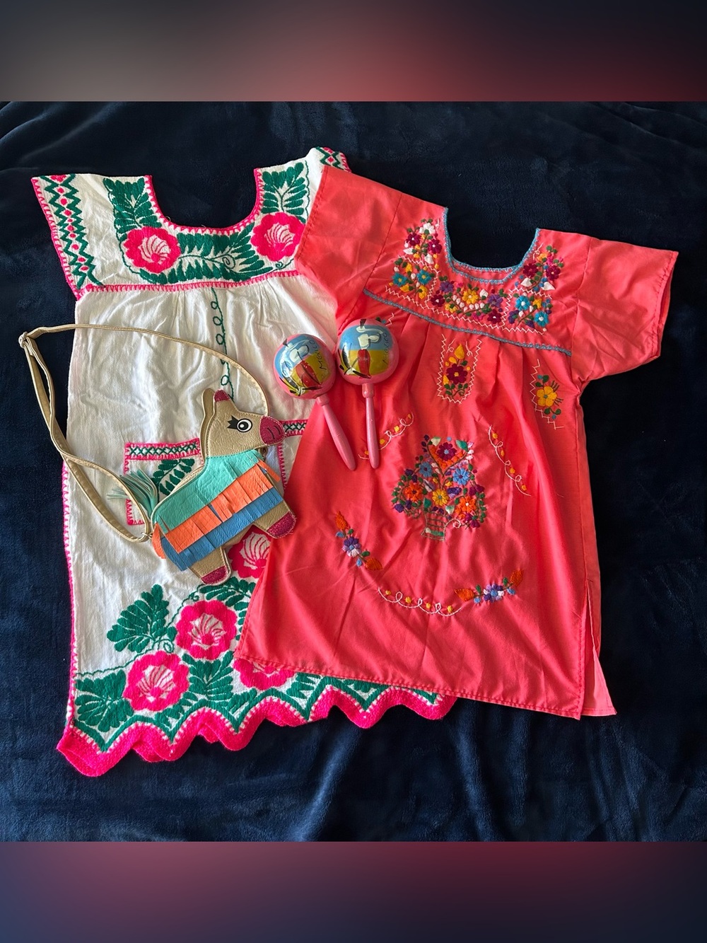 Vive La Vida Bundle: Hand-Embroidered Mexican Tunics Set, Piñata purse and more